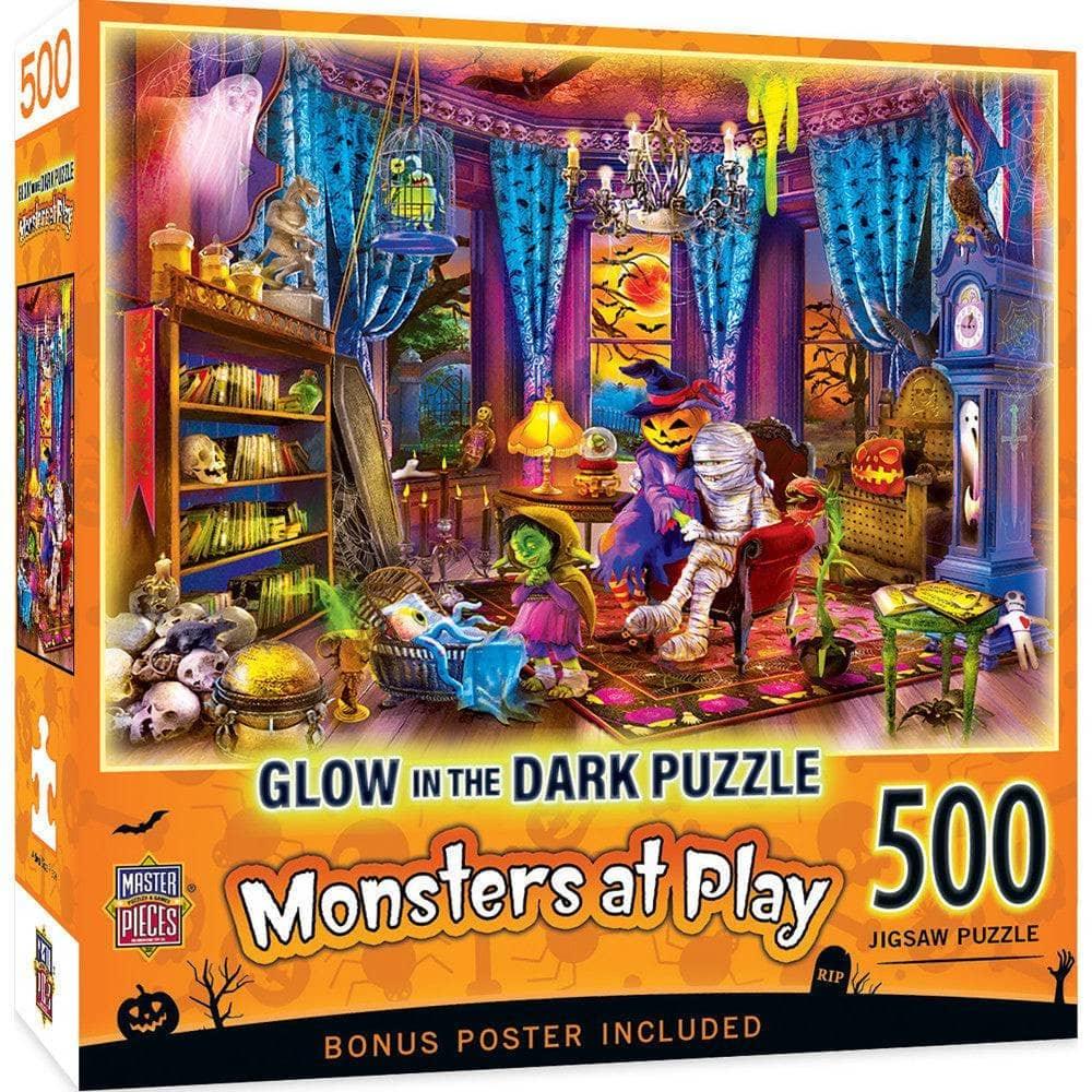 Glow in the Dark - Monsters at Play 500 Piece Jigsaw Puzzle | Masterpieces Puzzles - BIG FRENCHIES