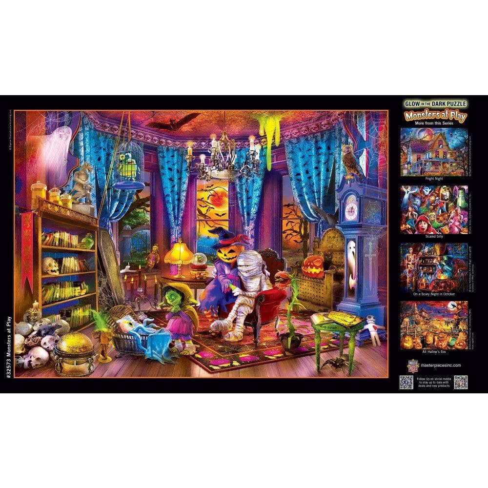 Glow in the Dark - Monsters at Play 500 Piece Jigsaw Puzzle | Masterpieces Puzzles - BIG FRENCHIES
