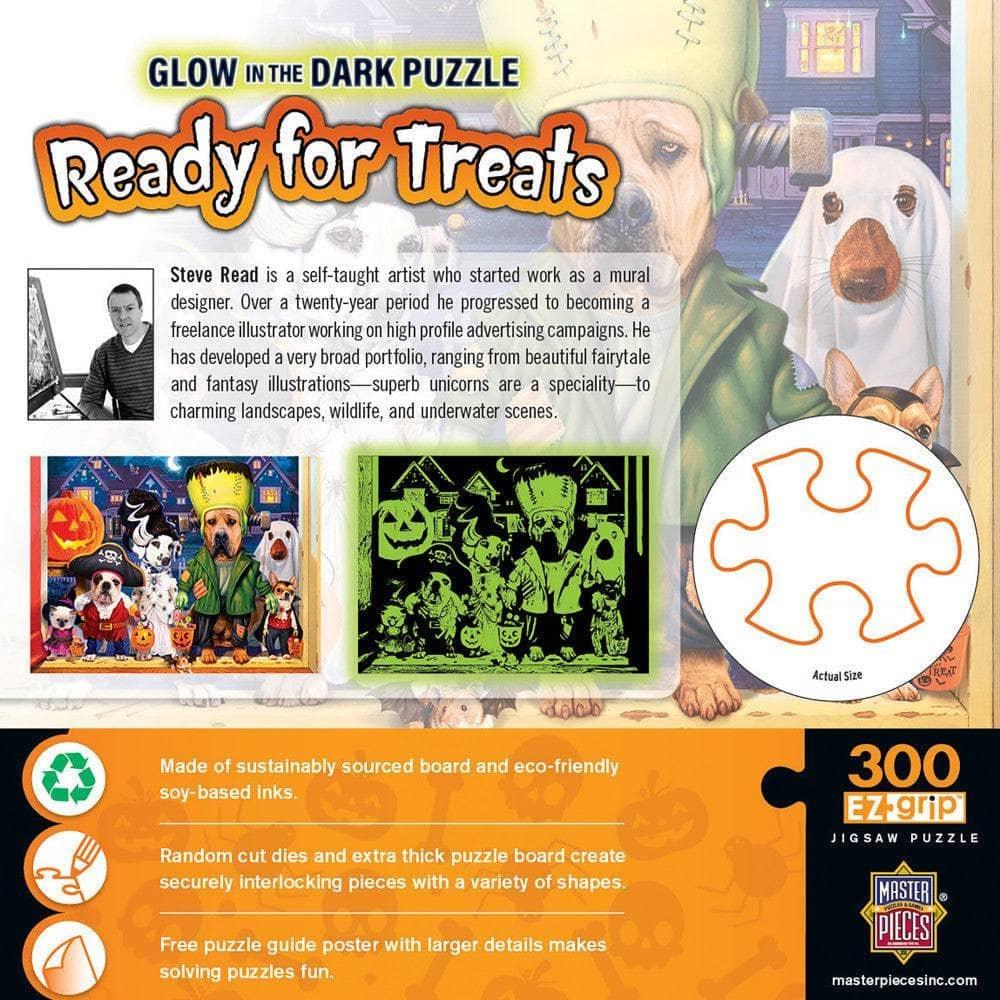 Glow in the Dark - Ready for Treats 300 Piece EZ Grip Jigsaw | Masterpieces Puzzles - BIG FRENCHIES