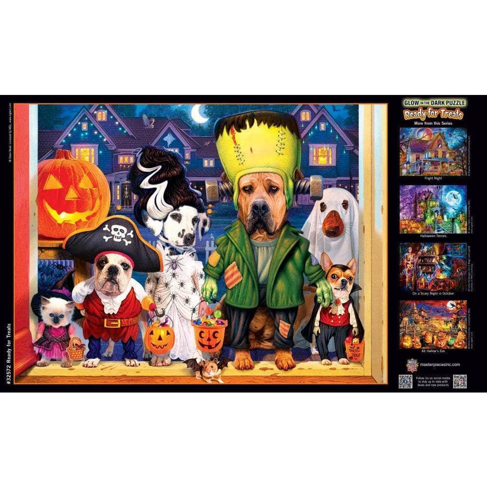 Glow in the Dark - Ready for Treats 300 Piece EZ Grip Jigsaw | Masterpieces Puzzles - BIG FRENCHIES