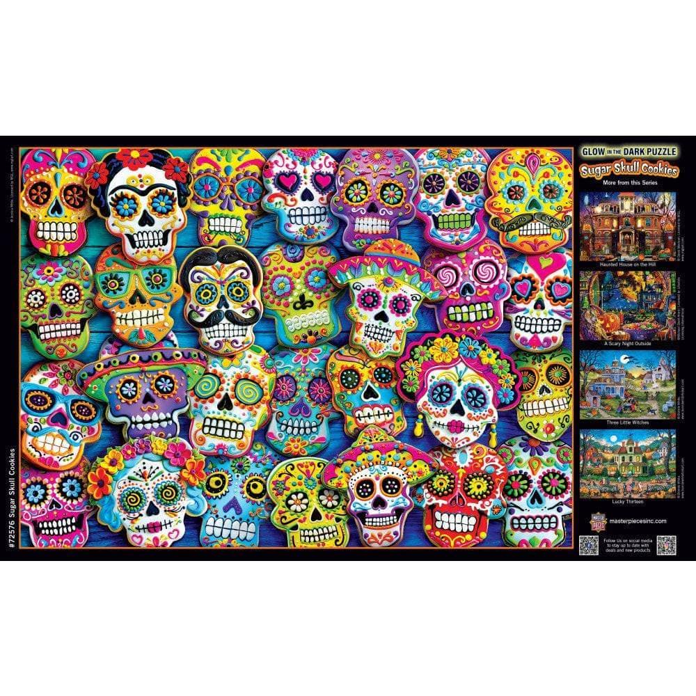 Glow in the Dark - Sugar Skull Cookies 1000 Piece Jigsaw Puzzle | Masterpieces Puzzles - BIG FRENCHIES