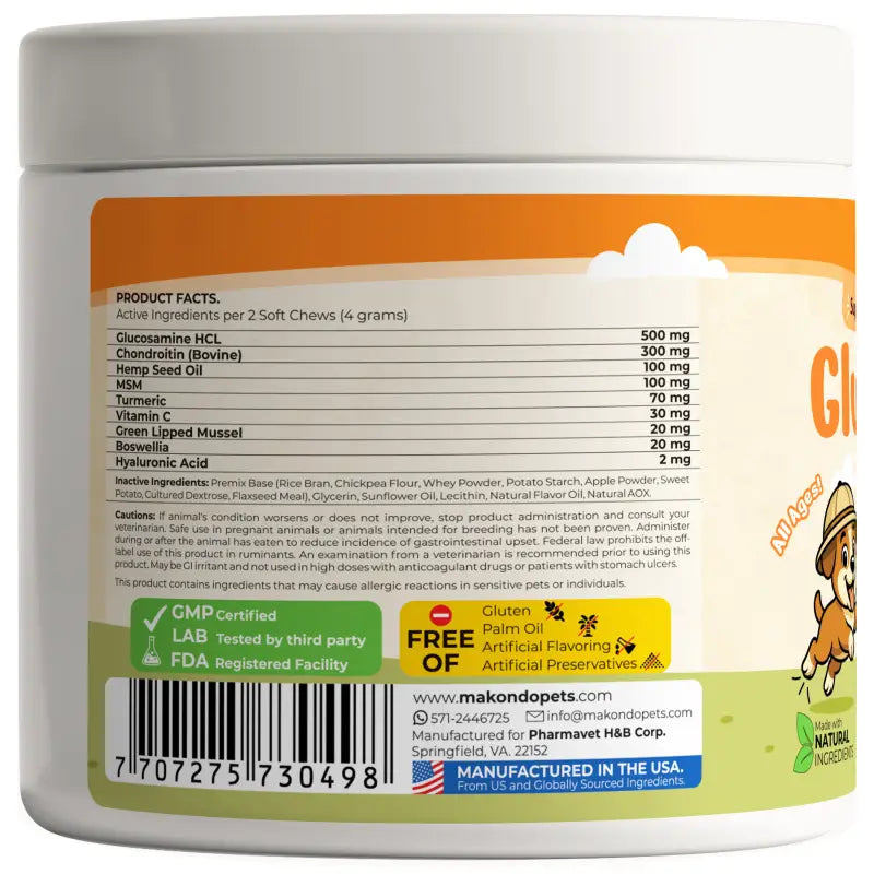 Glucosamine for Dogs - 120 Soft Chews - BIG FRENCHIES