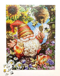 Gnome Worries Bee Happy 500 Piece Jigsaw Puzzle by Springbok Puzzles - BIG FRENCHIES