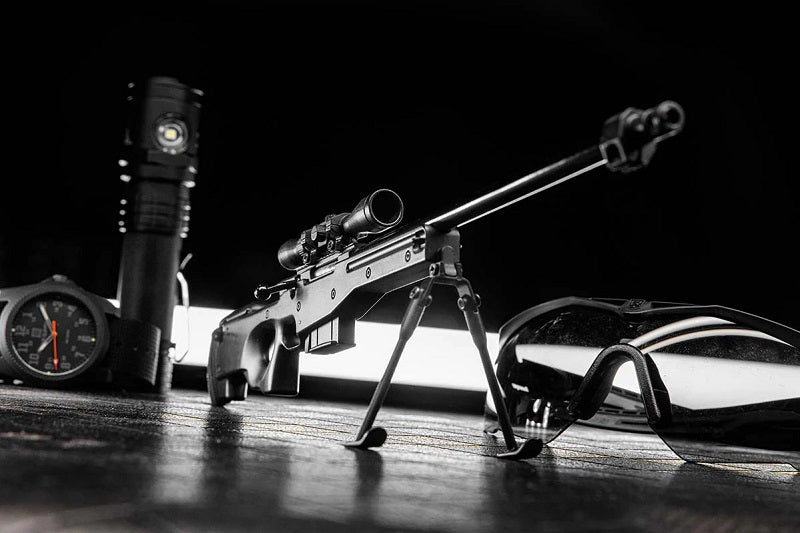 GoatGuns 1/4 Scale Die Cast Sniper Rifle Model Black SR-BLACK