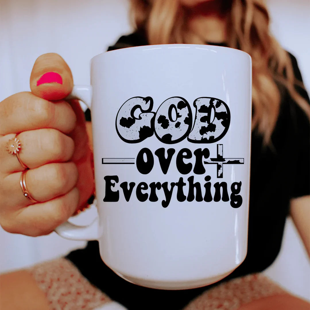 God Over Everything Ceramic Mug 15 oz - BIG FRENCHIES