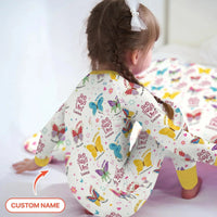 God Says I Am Custom Name Girl Bamboo Two Piece Long Sleeve Pajama Set