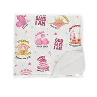 God Says I Am Girl Bamboo Blanket