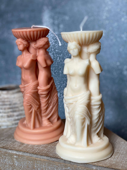 Goddess Sculpture Candle | Soy Wax Art Trio