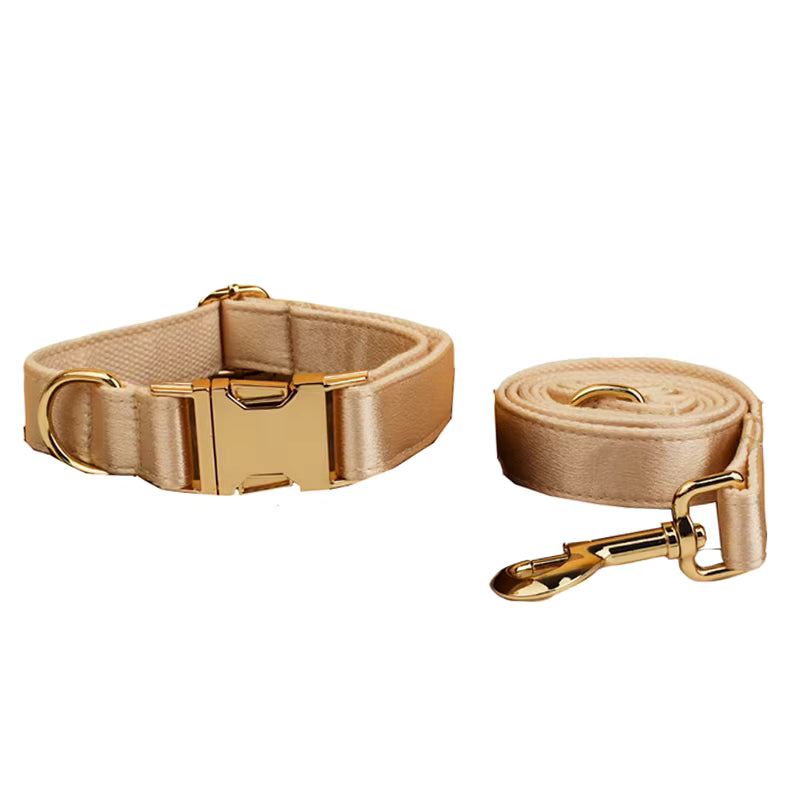 Personalized Gold Satin Wedding Classic Set