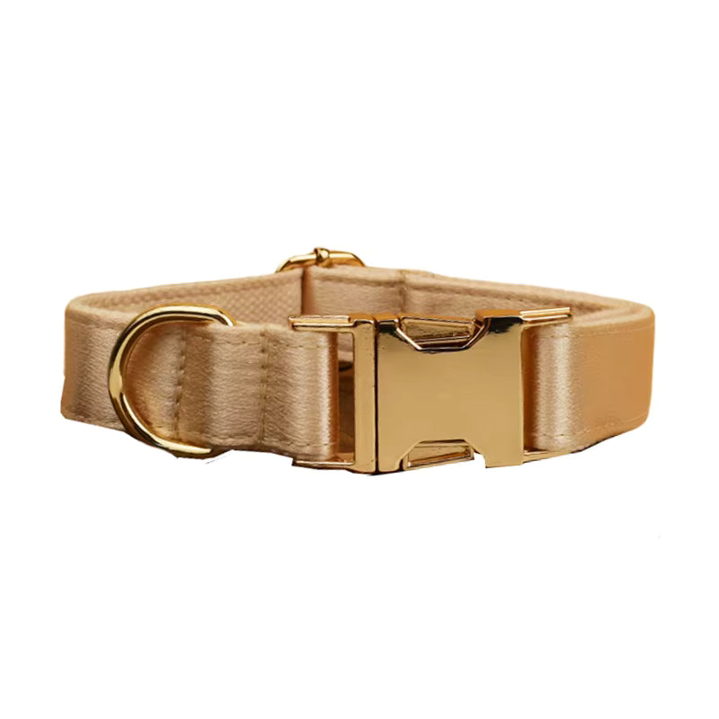 Personalized Gold Satin Wedding Classic Set