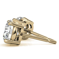 3.50 CTW Lab-Grown Round Diamond Stud Earrings in 14k Gold – E-F/VS AGI Certified