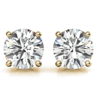 3.50 CTW Lab-Grown Round Diamond Stud Earrings in 14k Gold – E-F/VS AGI Certified