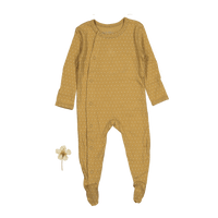 The Printed Snap Romper - Golden Dot