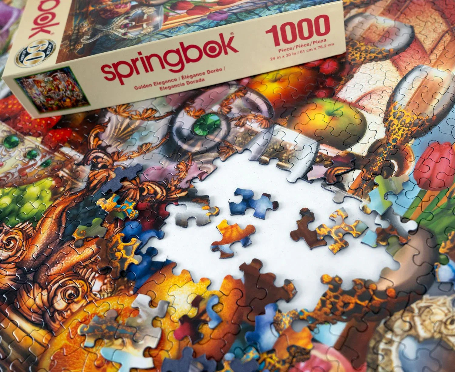 Golden Elegance 1000 Piece Jigsaw Puzzle | Springbok Puzzles - BIG FRENCHIES