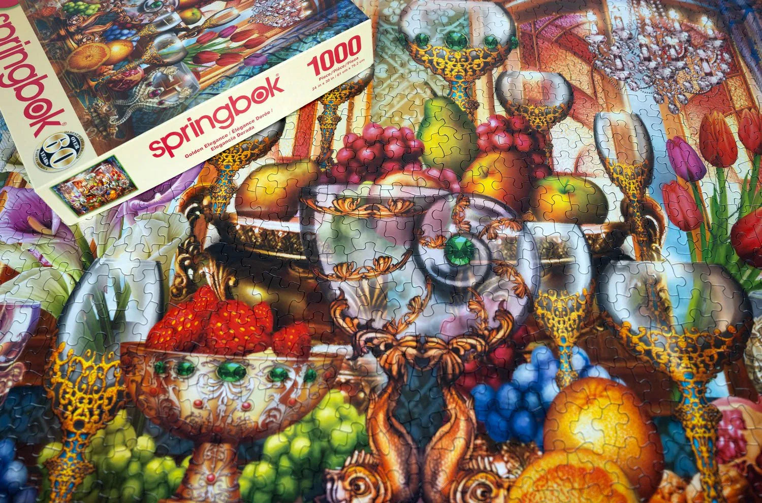 Golden Elegance 1000 Piece Jigsaw Puzzle | Springbok Puzzles - BIG FRENCHIES