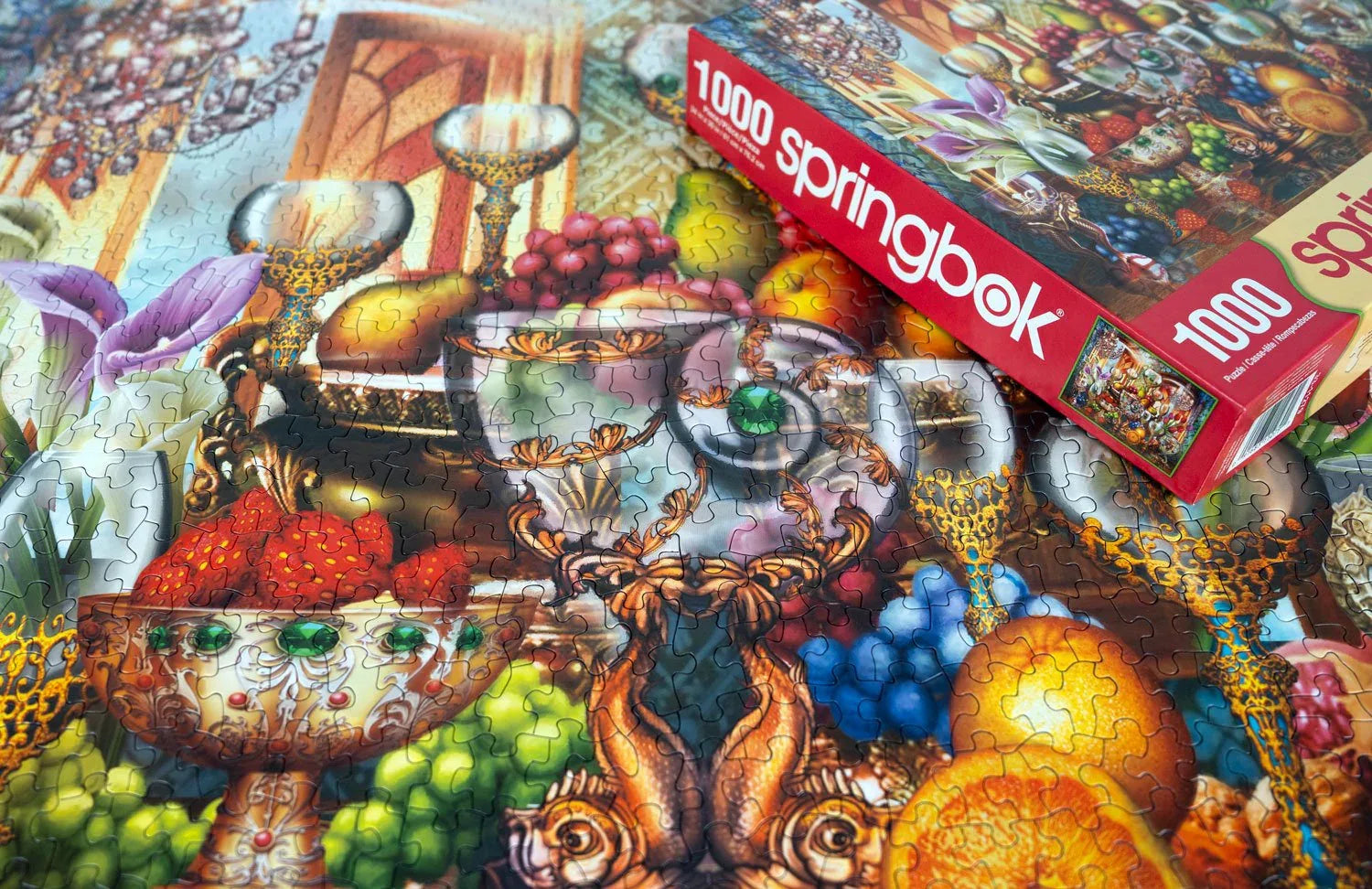 Golden Elegance 1000 Piece Jigsaw Puzzle | Springbok Puzzles - BIG FRENCHIES