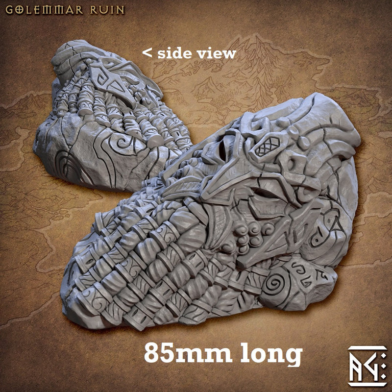 Golemmar Ruin (Scatter Terrain)-3D Printed Miniatures-BIG FRENCHIES-All Systems Go Games