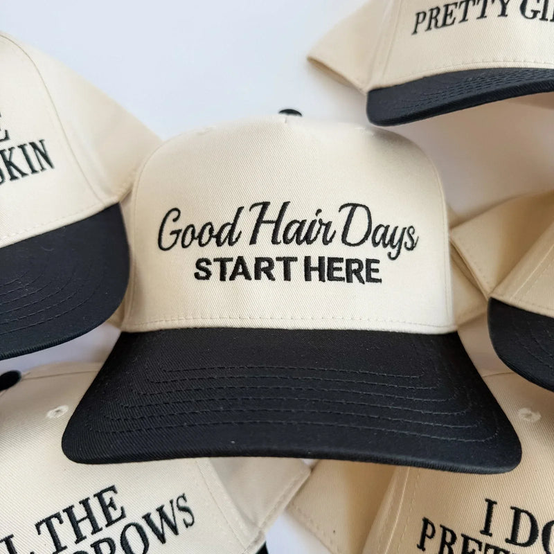 Good Hair Days Start Here - Trucker Hat - BIG FRENCHIES