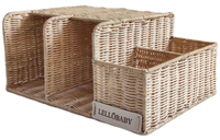 LELLOBABY™ X Hampton BABY - Deluxe Rattan Diaper Caddy