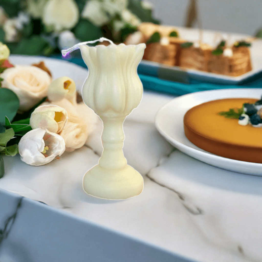 Elegant Tulip Candle Holder for Scented Candles - Chic Home Decor Accent