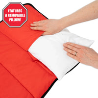 Construction Toddler Nap Mat - Includes Removable Pillow and Attached Fleece Blanket - BIG FRENCHIES