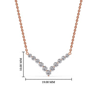 Round Graduated V-Necklace
