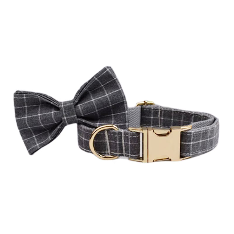Personalized Gray Plaid Classic Set