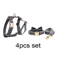 Personalized Gray Plaid Classic Set