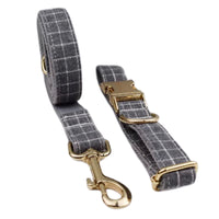 Personalized Gray Plaid Classic Set