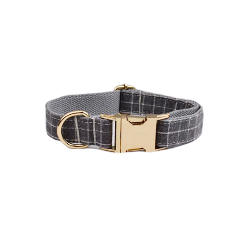 Personalized Gray Plaid Classic Set