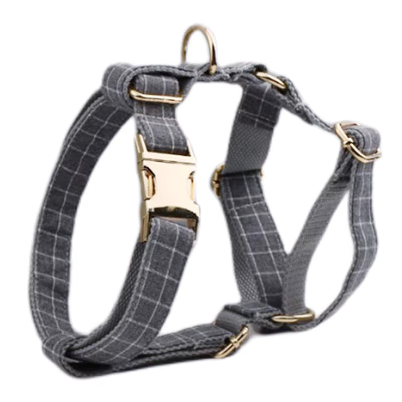 Personalized Gray Plaid Classic Set
