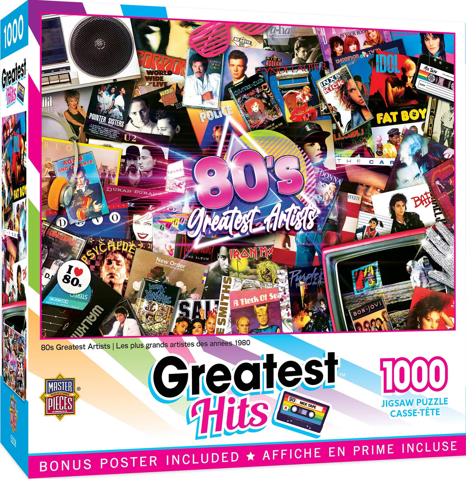 Greatest Hits - 80's Artists 1000 Piece Puzzle by Masterpieces Puzzles