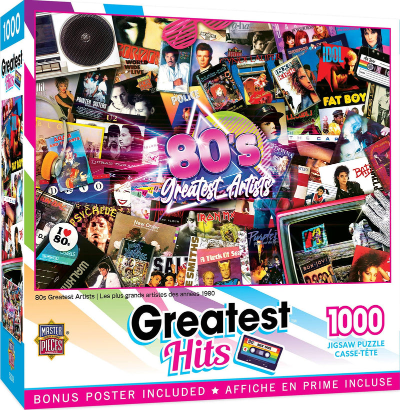Greatest Hits - 80's Artists 1000 Piece Puzzle by Masterpieces Puzzles - BIG FRENCHIES
