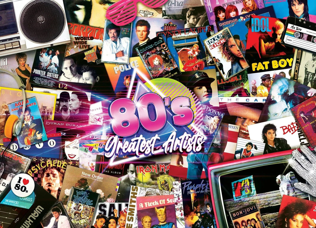 Greatest Hits - 80's Artists 1000 Piece Puzzle by Masterpieces Puzzles - BIG FRENCHIES