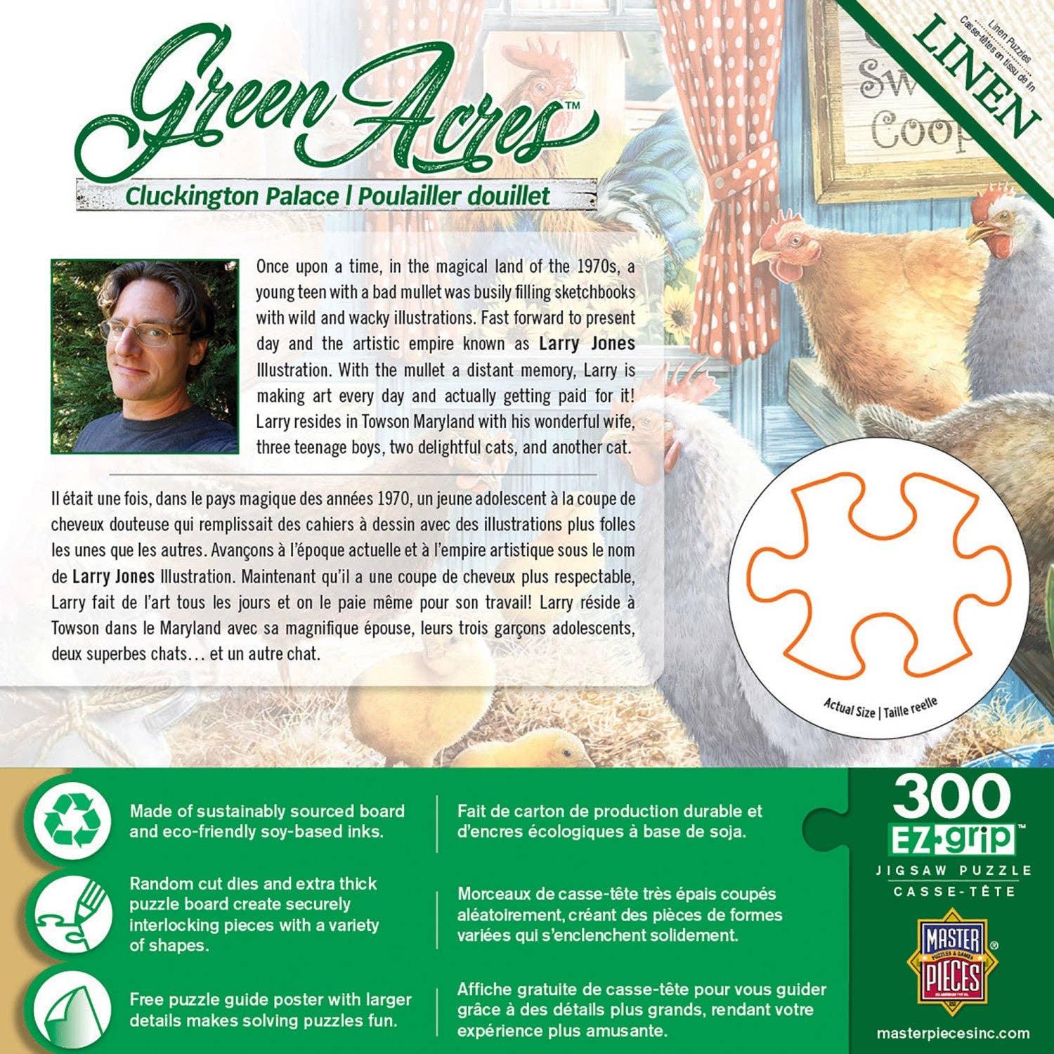 Green Acres - Cluckington Palace 300 Piece EZ Grip Puzzle | Masterpieces - BIG FRENCHIES