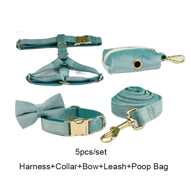 Personalized Green Velvet Classic Set