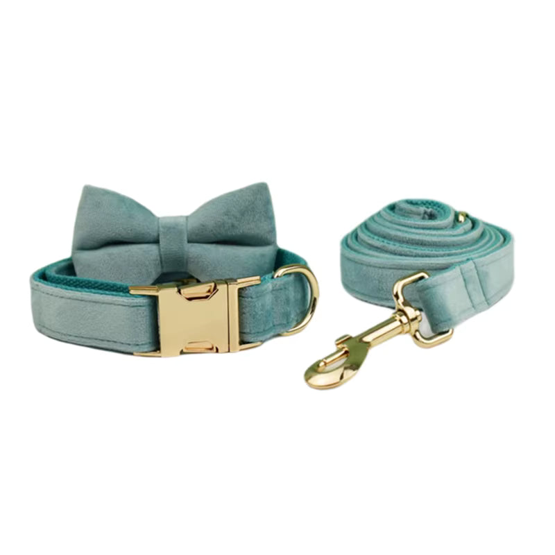 Personalized Green Velvet Classic Set