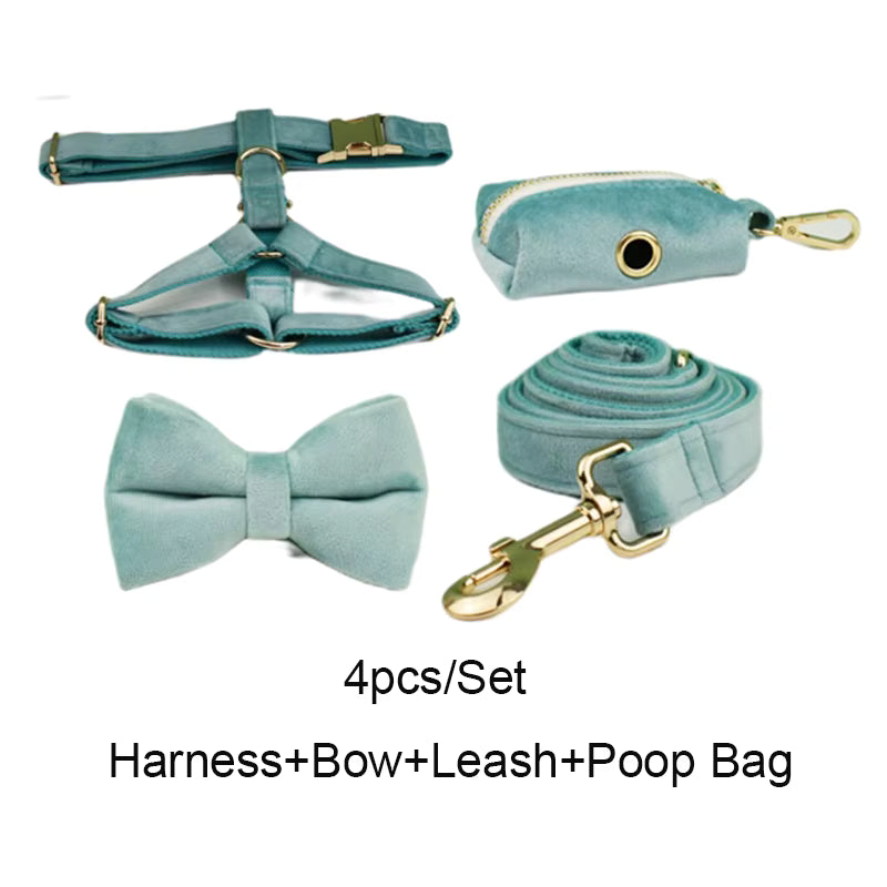 Personalized Green Velvet Classic Set