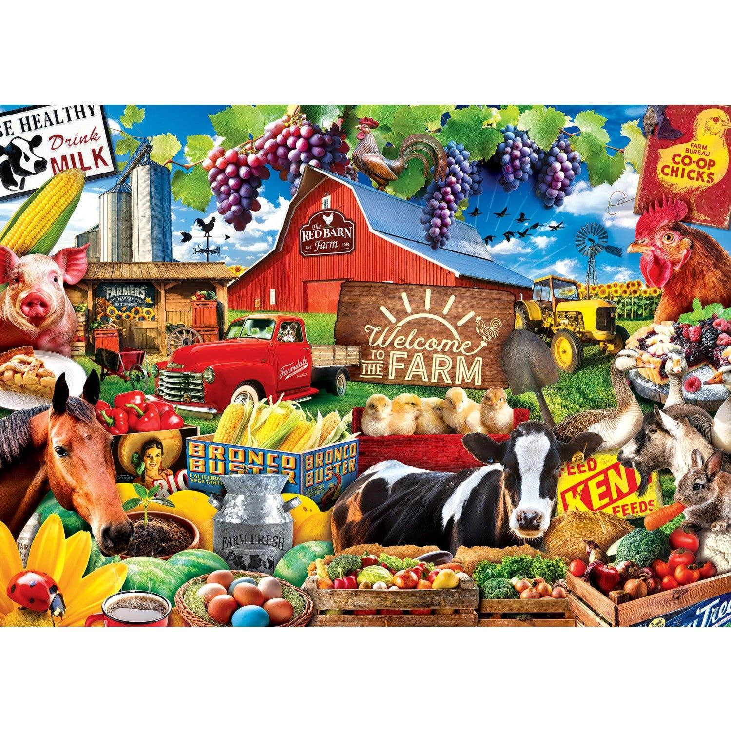 Greetings From the Farm 500 Piece Jigsaw Puzzle by Masterpieces Puzzles - BIG FRENCHIES