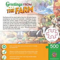 Greetings From the Farm 500 Piece Jigsaw Puzzle by Masterpieces Puzzles - BIG FRENCHIES