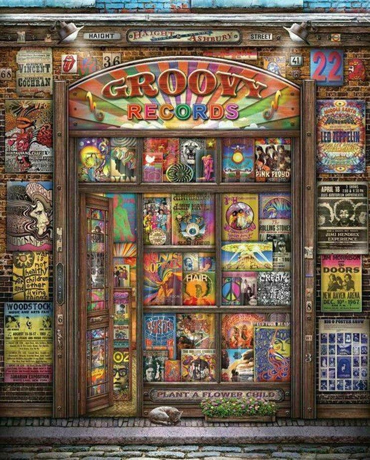 Groovy Records 1000 Piece Jigsaw Puzzle by Springbok Puzzles - BIG FRENCHIES