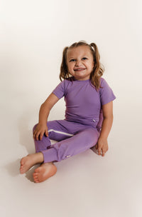 Lavender Bamboo Lyocell Romper with G-Tube Access