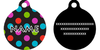 Gumballs Polka Dot HD Dog ID Tag