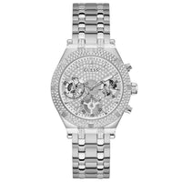 Guess Women's Silver Tone Multi-function