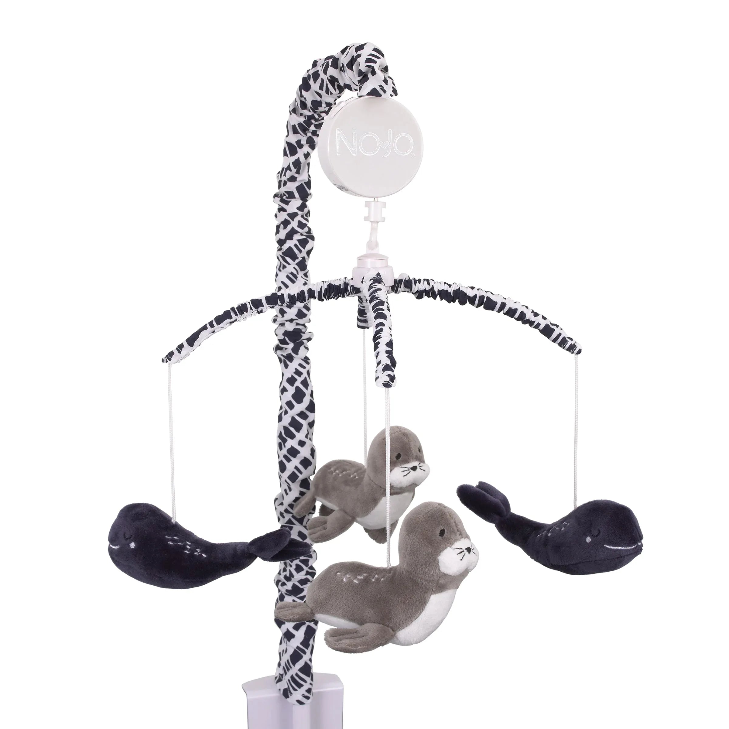 Seas The Day Navy and Grey Whale and Sea Lion Musical Mobile - BIG FRENCHIES