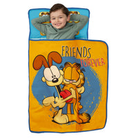 Garfield Forever Friends Toddler Nap Mat - Includes Attached Pillow and Fleece Blanket - BIG FRENCHIES