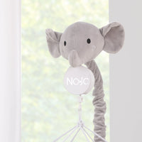 Plush Elephant Gray and White Puffy Clouds Musical Mobile - BIG FRENCHIES