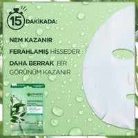 Garnier Hydrating Face Mask with Hyaluronic Acid & Green Tea - Refreshing Sheet Mask for Combination & Oily Skin