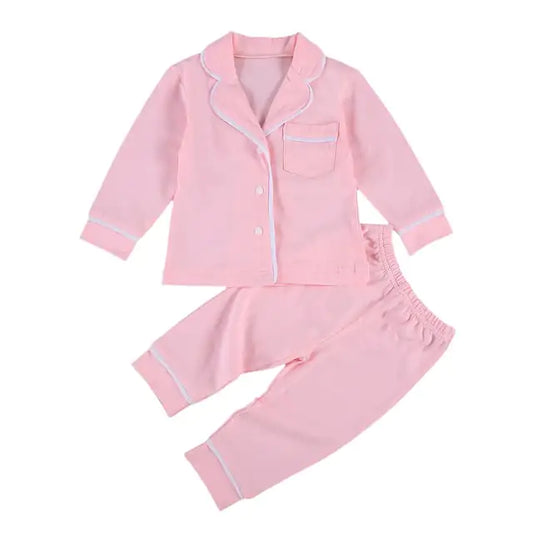 Cotton Two-Piece Pajama Set for Toddlers and Kids - # BAAA81810024