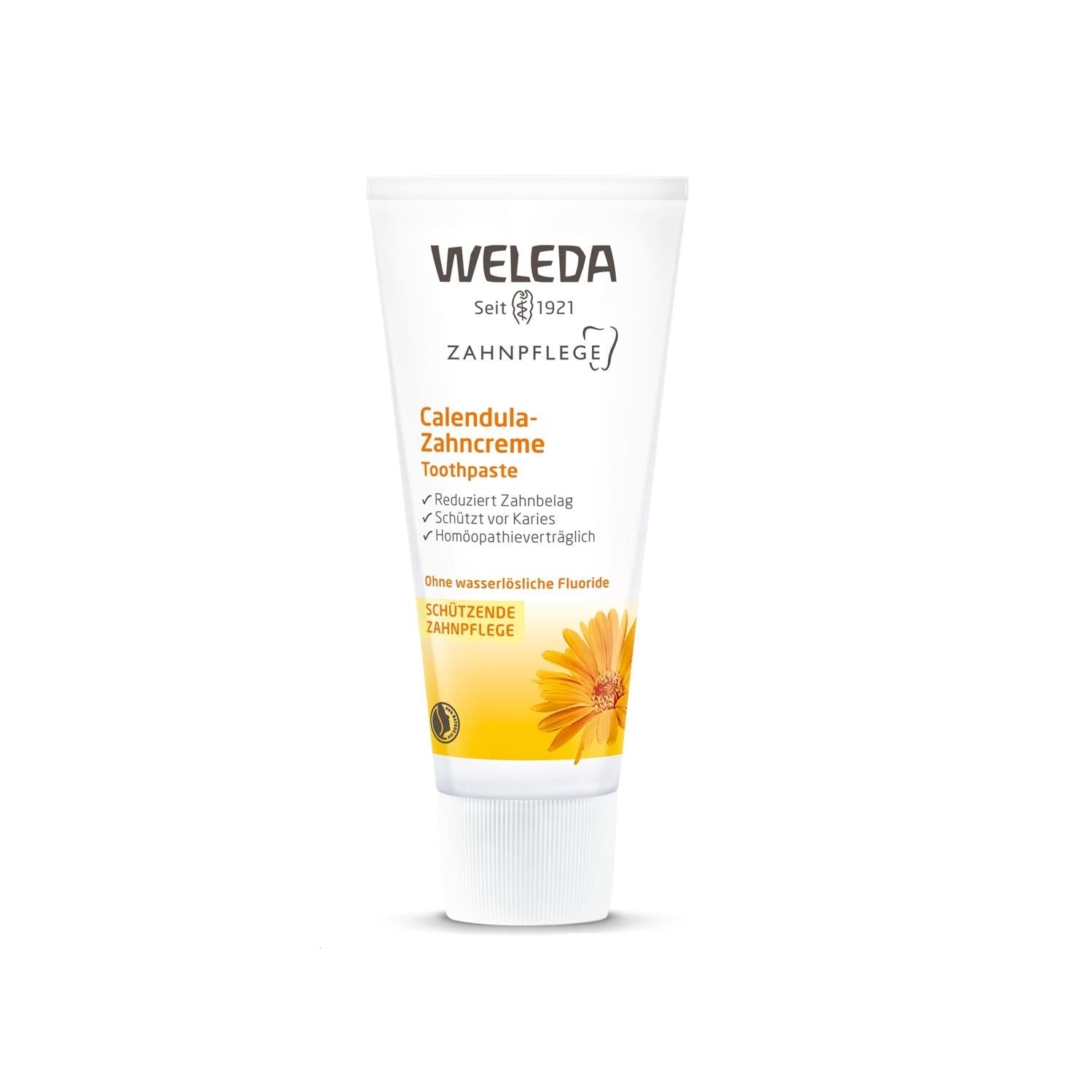 Weleda Natural Calendula Toothpaste 75ml - Organic Oral Care with Anti-Inflammatory Properties